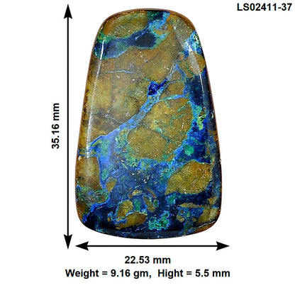 Azurite Chrysocolla 35.16x22.53x5.5 mm Fancy Gemstone LS02411-37