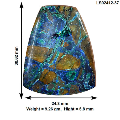 Azurite Chrysocolla 30.62x24.8x5.8 mm Fancy Gemstone LS02412-37