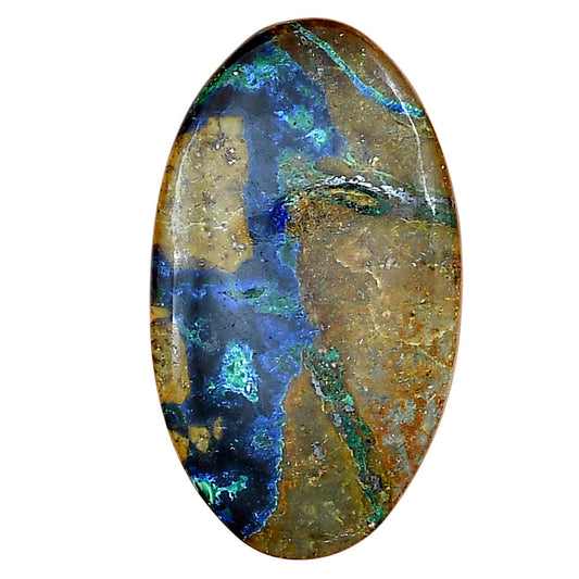 Azurite Chrysocolla 35.86x20.77x5.6 mm Oval Gemstone LS02413-37
