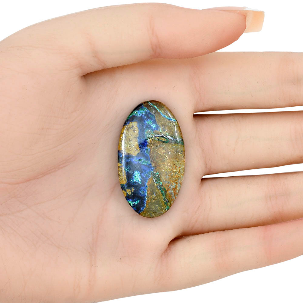 Azurite Chrysocolla 35.86x20.77x5.6 mm Oval Gemstone LS02413-37