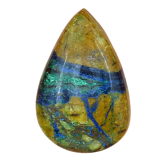 Azurite Chrysocolla 16.9x5.7x7.1 mm Pear Gemstone LS02415-37