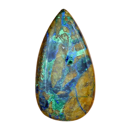 Azurite Chrysocolla 34.74x18.8x5.7 mm Pear Gemstone LS02416-37