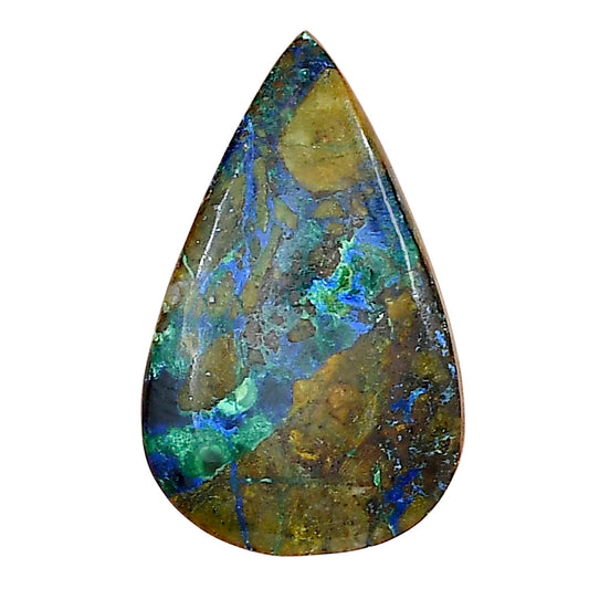 Azurite Chrysocolla 29.11x18.2x5.2 mm Pear Gemstone LS02419-37