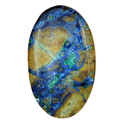 Azurite Chrysocolla 38.02x22.93x6 mm Oval Gemstone LS02421-37