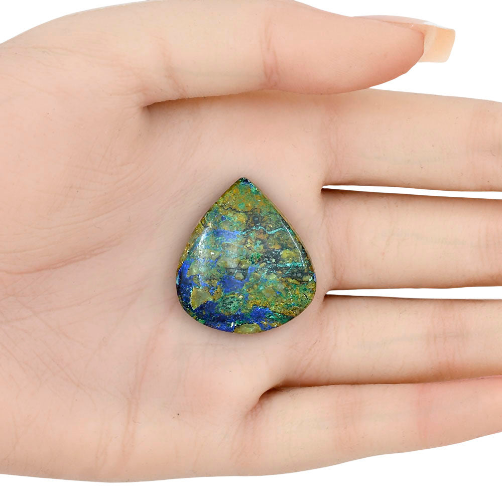 Azurite Chrysocolla 28.9x25.97x6.5 mm Heart Gemstone LS02422-37
