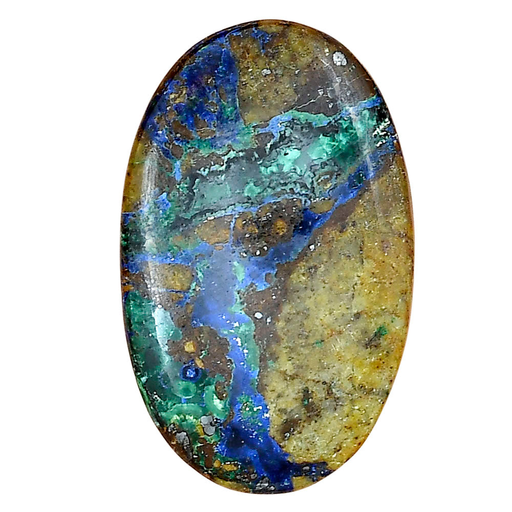 Azurite Chrysocolla 34.18x21.34x5.3 mm Oval Gemstone LS02423-37