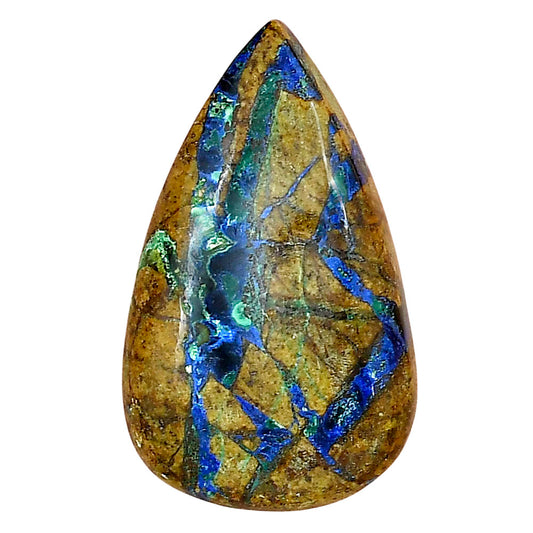 Azurite Chrysocolla 33.19x19.8x6.9 mm Pear Gemstone LS02424-37