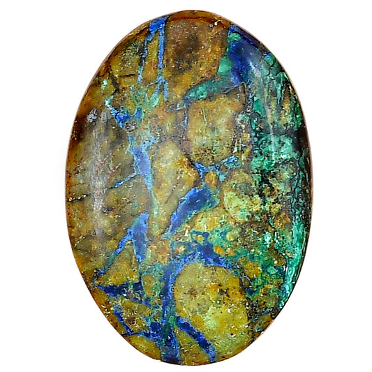 Azurite Chrysocolla 31.29x21.89x6 mm Oval Gemstone LS02430-37