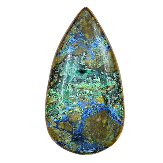 Azurite Chrysocolla 34.96x18.96x6.5 mm Pear Gemstone LS02431-37