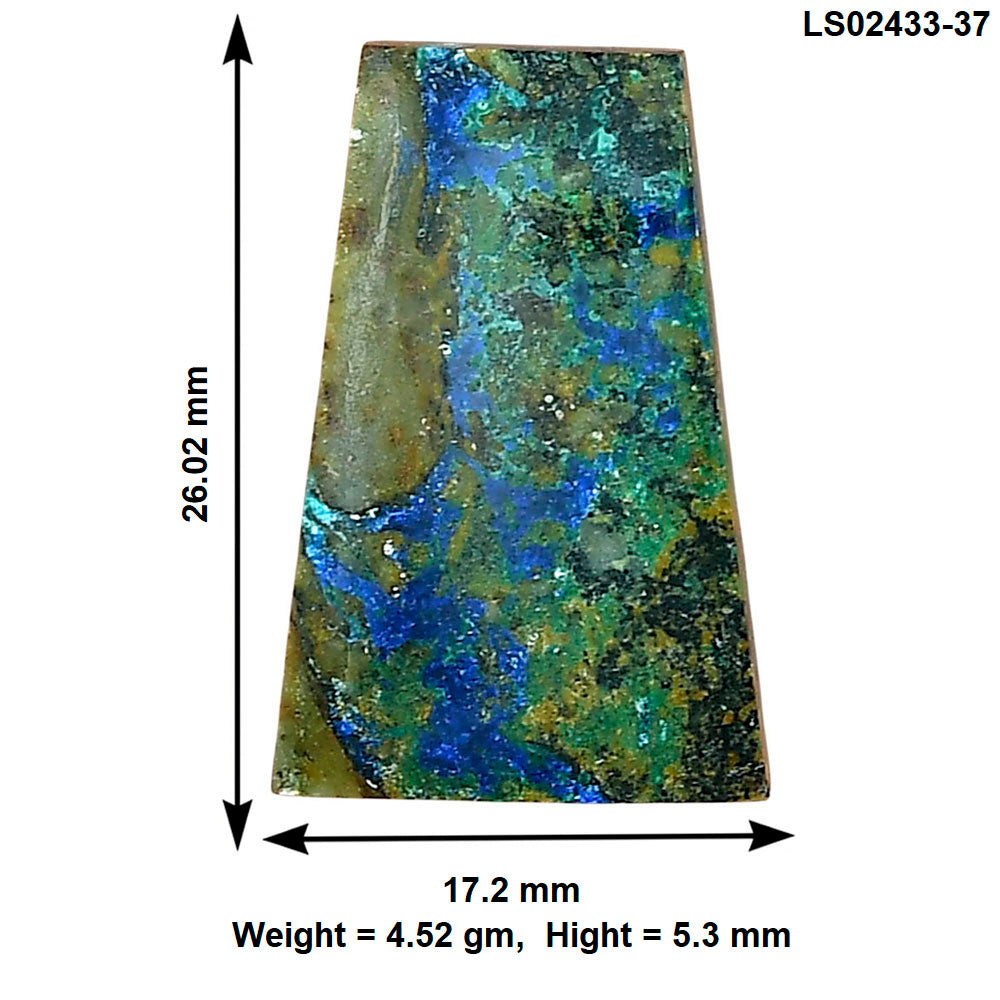 Azurite Chrysocolla 26.02x17.2x5.3 mm Fancy Gemstone LS02433-37