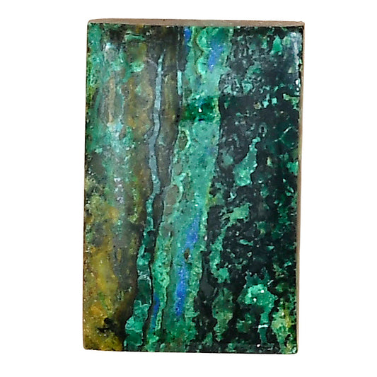 Azurite Chrysocolla 23.74x15.2x6.2 mm Baguette Gemstone LS02434-37