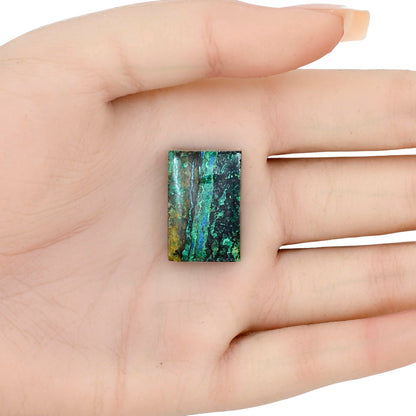 Azurite Chrysocolla 23.74x15.2x6.2 mm Baguette Gemstone LS02434-37