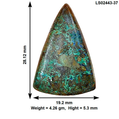 Azurite Chrysocolla 28.12x19.2x5.3 mm Fancy Gemstone LS02443-37