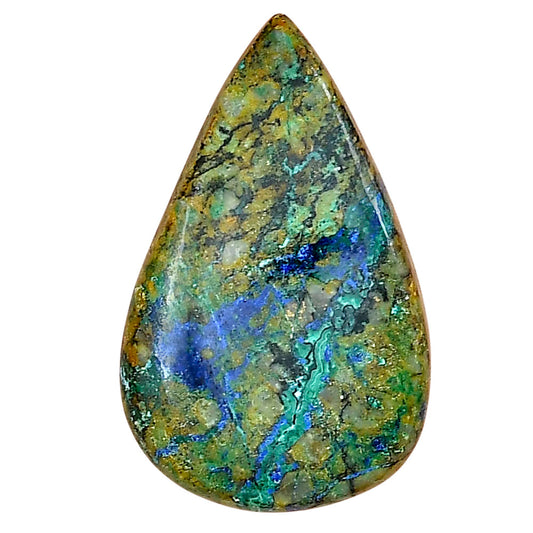 Azurite Chrysocolla 32.02x19.94x5.5 mm Pear Gemstone LS02444-37