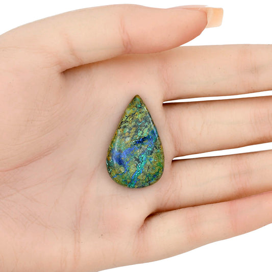 Azurite Chrysocolla 32.02x19.94x5.5 mm Pear Gemstone LS02444-37