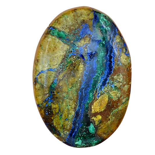 Azurite Chrysocolla 32.85x23.33x6.4 mm Oval Gemstone LS02445-37