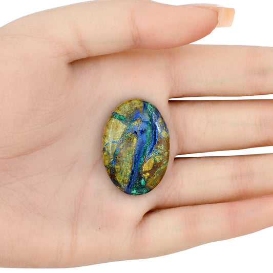 Azurite Chrysocolla 32.85x23.33x6.4 mm Oval Gemstone LS02445-37