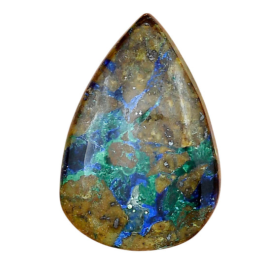 Azurite Chrysocolla 31.51x21.41x6.85 mm Pear Gemstone LS02446-37