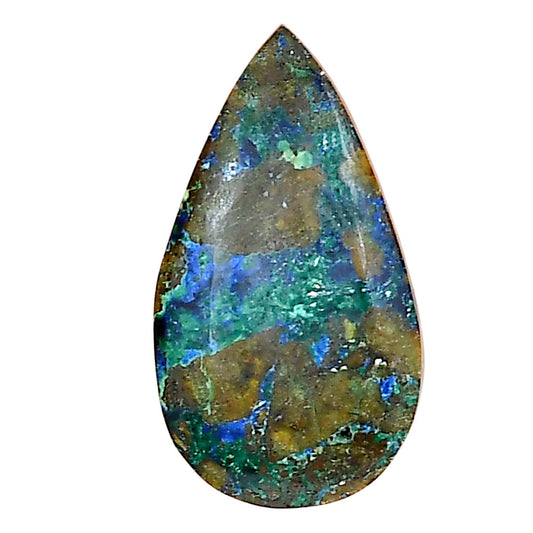 Azurite Chrysocolla 25.82x14.3x5.8 mm Pear Gemstone LS02447-37