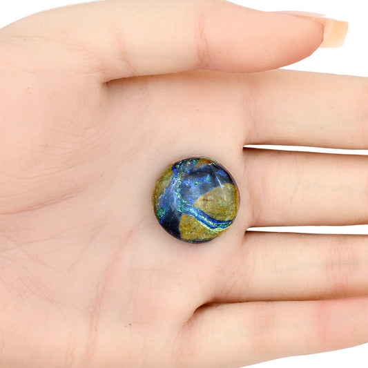 Azurite Chrysocolla 20.5x20.5x7 mm Round Gemstone LS02448-37