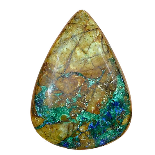Azurite Chrysocolla 31.2x22.77x6.5 mm Pear Gemstone LS02449-37