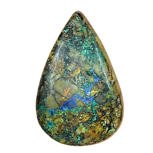 Azurite Chrysocolla 27.55x18.5x6.5 mm Pear Gemstone LS02451-37