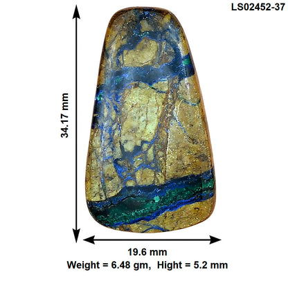 Azurite Chrysocolla 34.17x19.6x5.2 mm Fancy Gemstone LS02452-37