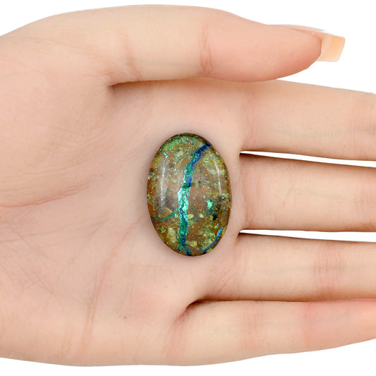 Azurite Chrysocolla 30.48x20.94x5.9 mm Oval Gemstone LS02454-37