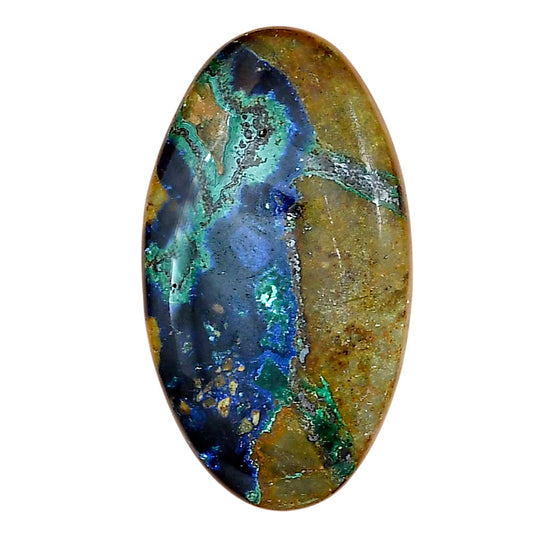 Azurite Chrysocolla 34.93x19.52x5.7 mm Oval Gemstone LS02455-37