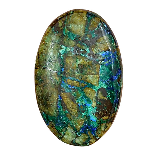 Azurite Chrysocolla 29.39x19.9x5.5 mm Oval Gemstone LS02457-37