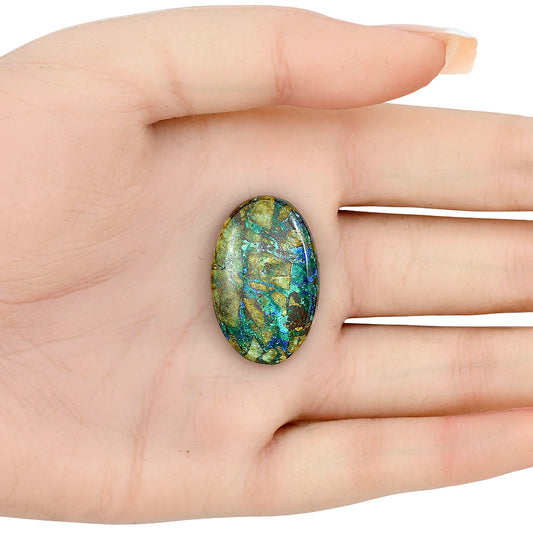 Azurite Chrysocolla 29.39x19.9x5.5 mm Oval Gemstone LS02457-37