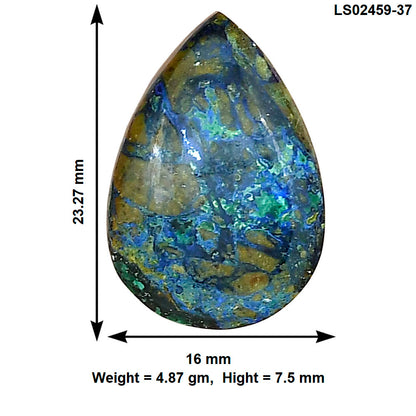 Azurite Chrysocolla 23.27x16x7.5 mm Pear Gemstone LS02459-37