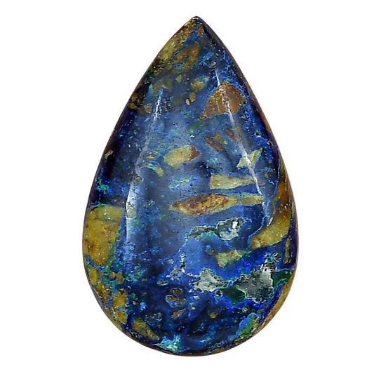 Azurite Chrysocolla 31.74x20.13x5.3 mm Pear Gemstone LS02460-37