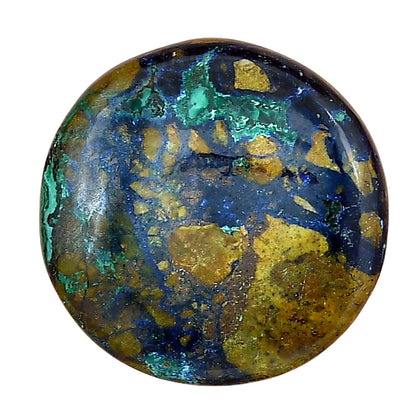 Azurite Chrysocolla 27.89x27.51x6.9 mm Round Gemstone LS02461-37