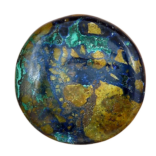 Azurite Chrysocolla 27.89x27.51x6.9 mm Round Gemstone LS02461-37