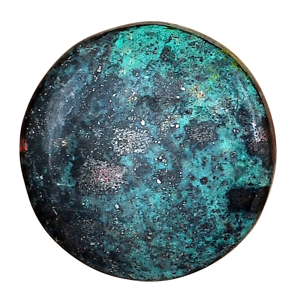 Azurite Chrysocolla 26.4x26.4x5.1 mm Round Gemstone LS02462-37