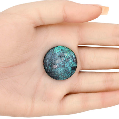 Azurite Chrysocolla 26.4x26.4x5.1 mm Round Gemstone LS02462-37