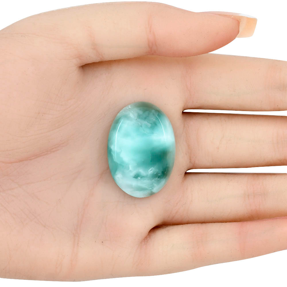 Hemimorphite 31x22x6.8 mm Oval Gemstone LS02467-38