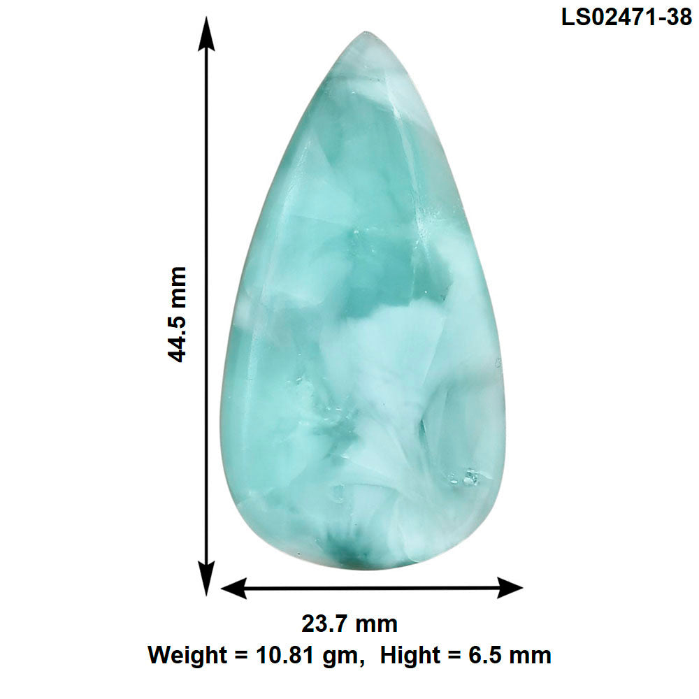 Hemimorphite 44.5x23.7x6.5 mm Pear Gemstone LS02471-38