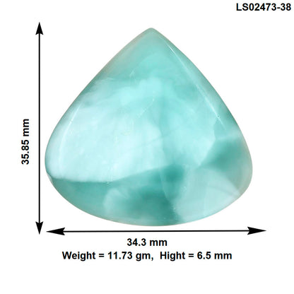 Hemimorphite 35.85x34.3x6.5 mm Heart Gemstone LS02473-38