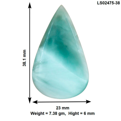 Hemimorphite 38.1x23x6 mm Pear Gemstone LS02475-38