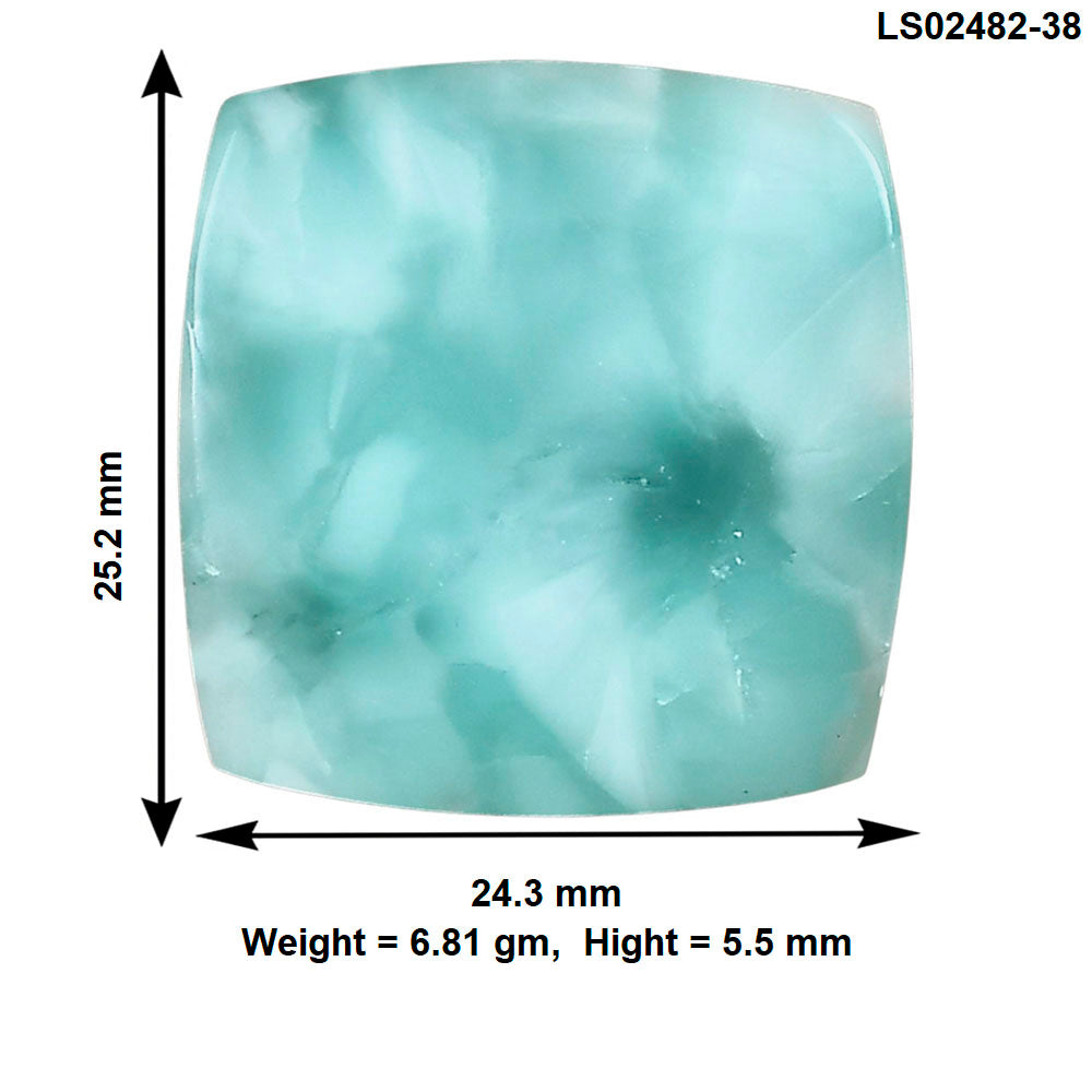 Hemimorphite 25.2x24.3x5.5 mm Baguette Gemstone LS02482-38