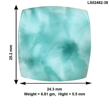 Hemimorphite 25.2x24.3x5.5 mm Baguette Gemstone LS02482-38