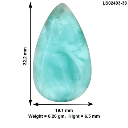 Hemimorphite 32.2x19.1x6.5 mm Pear Gemstone LS02493-38