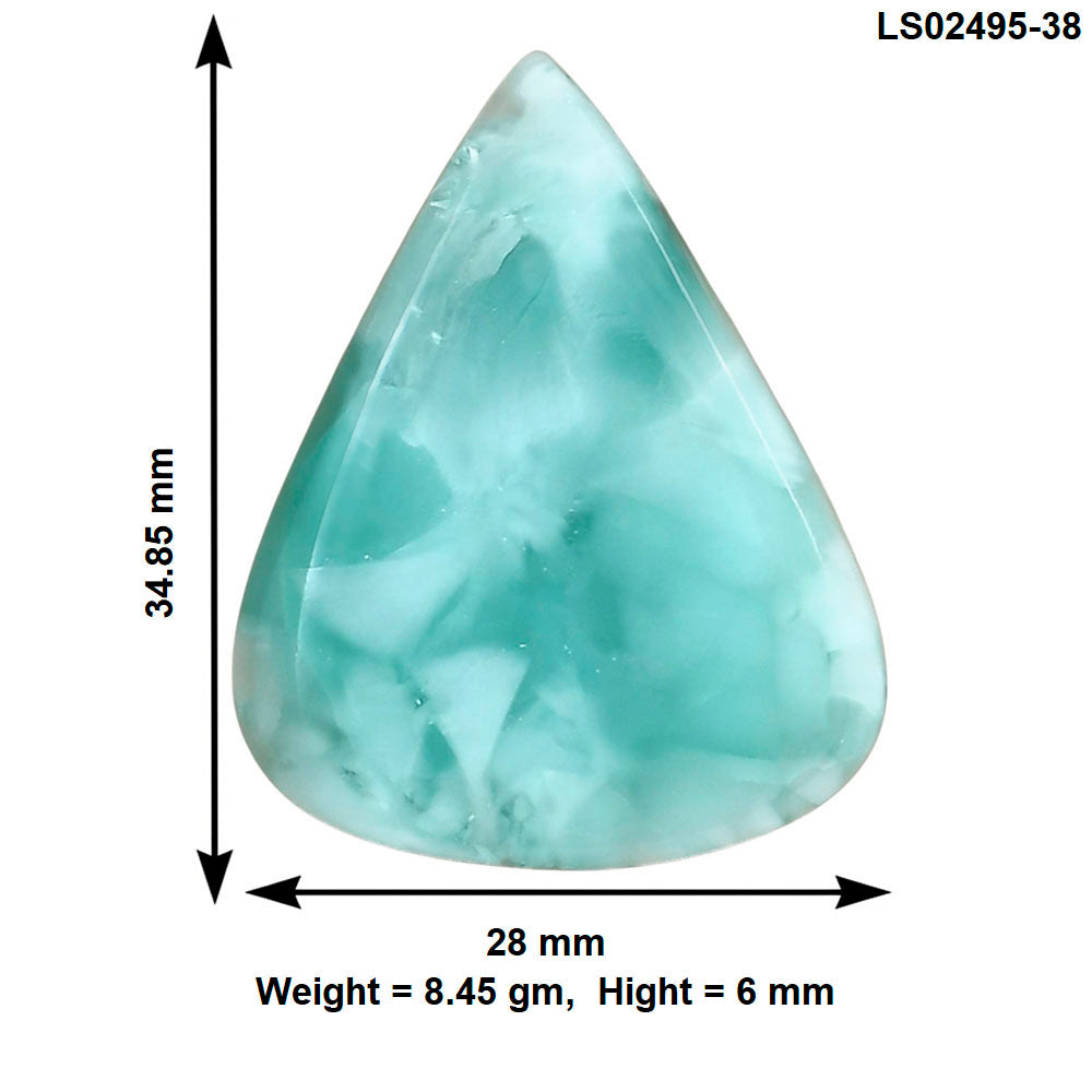 Hemimorphite 34.85x28x6 mm Fancy Gemstone LS02495-38