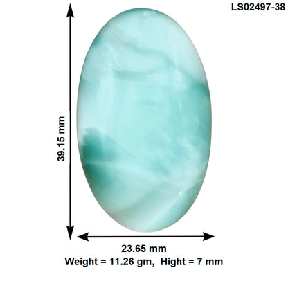 Hemimorphite 39.15x23.65x7 mm Oval Gemstone LS02497-38