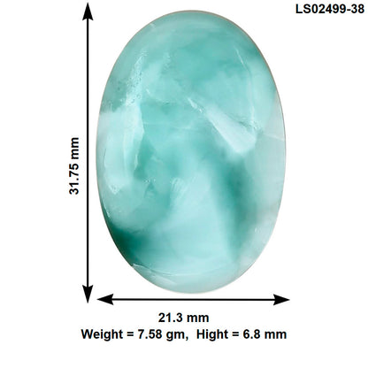 Hemimorphite 31.75x21.3x6.8 mm Oval Gemstone LS02499-38