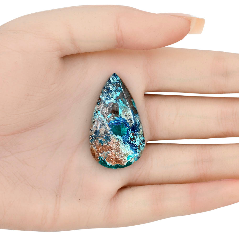 Shattuckite 38.1x22.36x6.6 mm Pear Gemstone LS02506-39