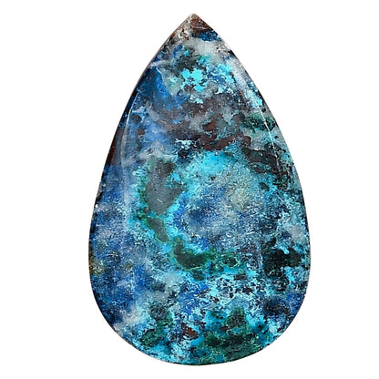 Shattuckite 36x22.68x5.3 mm Pear Gemstone LS02508-39
