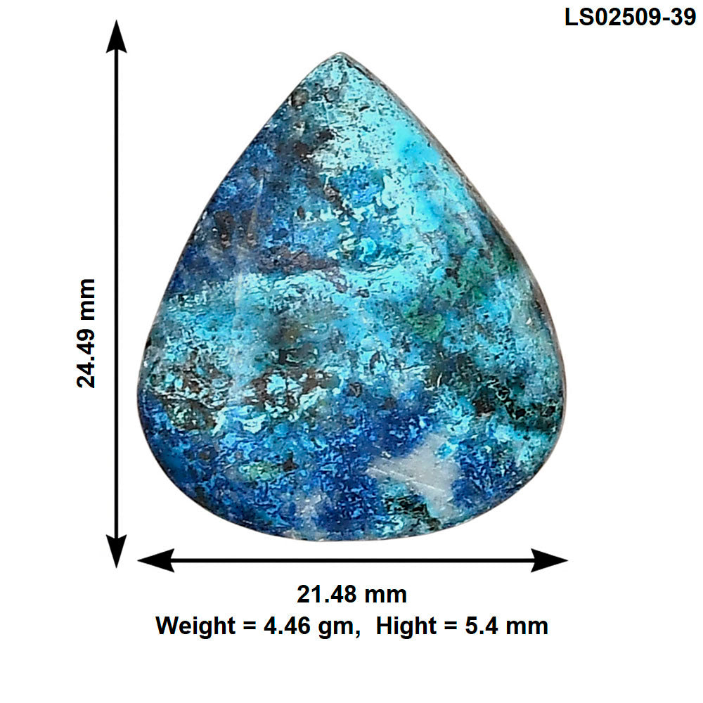 Shattuckite 24.49x21.48x5.4 mm Heart Gemstone LS02509-39